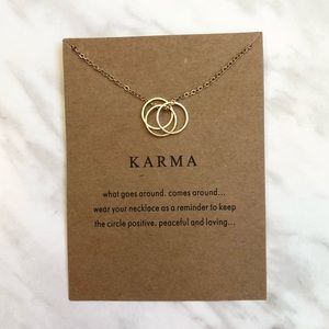 🎉 New Triple Ring Karma Gold Plated Necklace